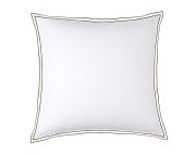 Taie d'oreiller Pure White en percale de coton lavée mokka 65x65 - Drouault