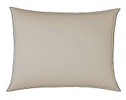 Taie d'oreiller Pure White en satin de coton sand 50x75 - Drouault