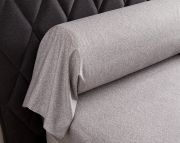 Taie de traversin Psyché en percale de coton bio gris 43x210 - Drouault
