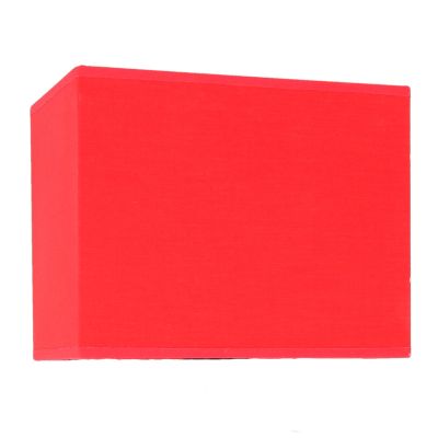 Abat-jour rectangulaire en coton rouge 16x20 - Créations Léonie’s France