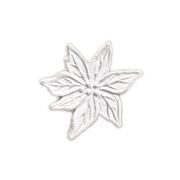 Bouton de porte en aluminium motif edelweiss blanc - Créations Léonie’s France