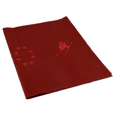 Chemin de table Schuss en coton rouge 50x150 - Créations Léonie’s France
