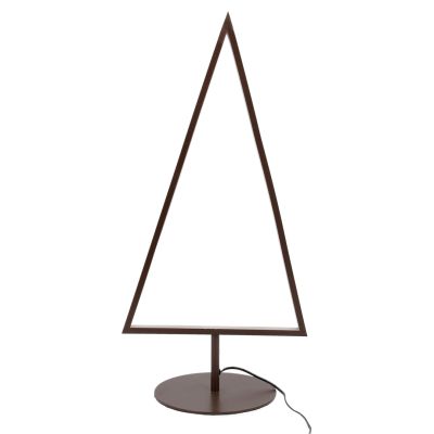 Lampe à led en acier revêtu motif triangulaire brun - Créations Léonie’s France