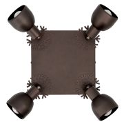 Plafonnier 4 spots orientables en acier époxy brun motif flocon - Créations Léonie’s France