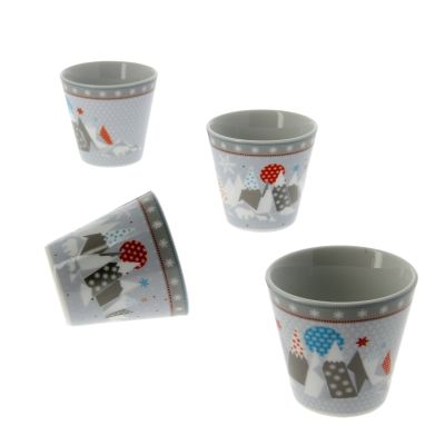 Set 4 mini mugs New Mountain en porcelaine - Créations Léonie’s France