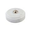 Sonnette déco filaire ronde/marbre blanc/bouton chrome