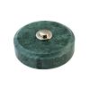 Sonnette déco filaire ronde/marbre vert/bouton chrome