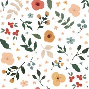 Papier peint Bloem motif fleurs et feuilles multicolore Rouleau 10m - LILIPINSO