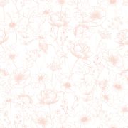 Papier peint Botany motif fleurs rose Rouleau 10m - LILIPINSO