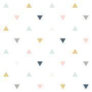 Papier peint Enchanted motif triangles rose/gris Rouleau 10m - LILIPINSO