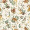 Papier peint Forest motif animaux de la forêt beige Rouleau 10m