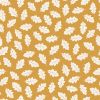 Papier peint Jöro motif feuilles de chêne curry