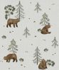 Papier peint Kharu motif ours et montagne vert