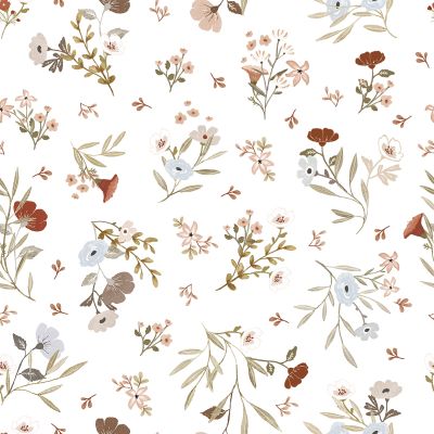 Papier peint Lilydale motif douces fleurs blanc Rouleau 10m - LILIPINSO