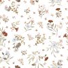 Papier peint Lilydale motif douces fleurs blanc