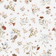 Papier peint Lilydale motif douces fleurs gris Rouleau 10m - LILIPINSO