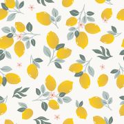 Papier peint Louise motif citrons jaune Rouleau 10m - LILIPINSO