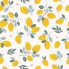 Papier peint Louise motif citrons jaune Rouleau 10m