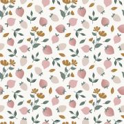 Papier peint Louise motif fraises Rouleau 10m - LILIPINSO