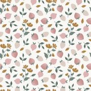 Papier peint Louise motif fraises Rouleau 10m - LILIPINSO