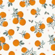 Papier peint Louise motif oranges Rouleau 10m - LILIPINSO