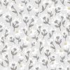 Papier peint Picnic day motif marguerites gris Rouleau 10m