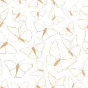 Papier peint Picnic day motif papillons moutarde Rouleau 10m - LILIPINSO