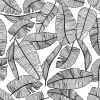 Papier peint Serengeti motif feuilles tropicales noir