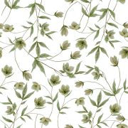 Papier peint Wellington motif Hellébore blanc Rouleau 10m - LILIPINSO