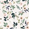 Papier peint Wonderland motif fleurs d'anémones rose