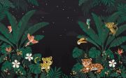 Papier peint panoramique Jungle night motif animaux de la jungle 400x248cm - LILIPINSO