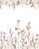 Papier peint panoramique Magenta motif champs de fleurs