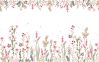 Papier peint panoramique Magenta motif champs de fleurs rose 400x248cm