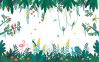 Papier peint panoramique Rio motif jungle et oiseaux multicolore