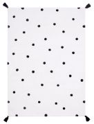 Tapis enfant Minima coton pois noir 120x170 - LILIPINSO