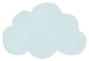 Tapis enfant Nuage coton Bleu turquoise 67x100 - LILIPINSO