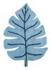 Tapis enfant Tanzania coton feuilles de monstera bleu 105x150