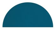 Tapis enfant Wild Island coton demi-lune 70x140 Bleu foncé - LILIPINSO