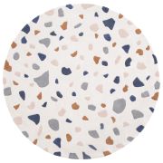 Tapis enfant rond Tanzania coton terrazzo multicolore Ø150 - LILIPINSO