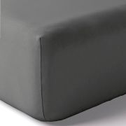 Drap housse coton Anthracite 140x190 - CALITEX