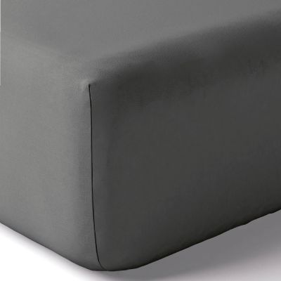 Drap housse coton Anthracite 160x200 - CALITEX