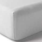 Drap housse coton blanc 140x190 - CALITEX
