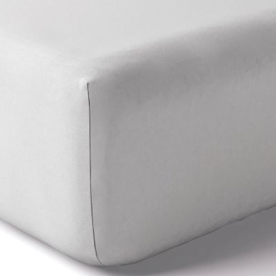 Drap housse coton blanc 160x200 - CALITEX