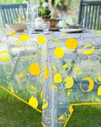 Nappe Agrume PVC Transparent/jaune 140x200 - CALITEX