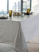 Nappe Effet Tissage toile cirée Zinc 140x200 - CALITEX