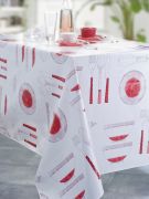Nappe Ethnic Kitchen toile cirée Rouge 140x200 - CALITEX