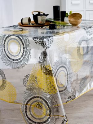 Nappe Oasis PVC Transparent/gold 140x200 - CALITEX