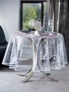 Nappe PVC plastifié Transparent ronde Ø140 - CALITEX