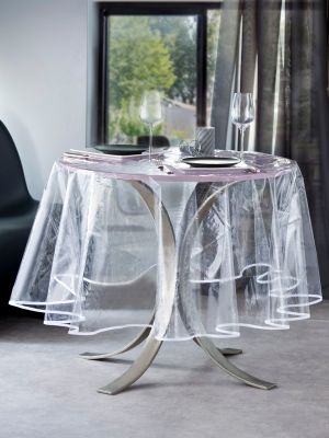 Nappe PVC plastifié Transparent ronde Ø180 - CALITEX