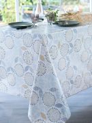 Nappe Sunflower toile cirée Beige ronde Ø140 - CALITEX